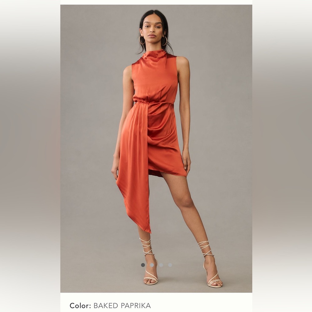 *SOLD* Asymmetrical Silk Cocktail Dress By Anthropologie Sz 6